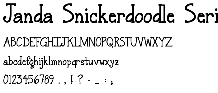 Janda Snickerdoodle Serif Bold font
